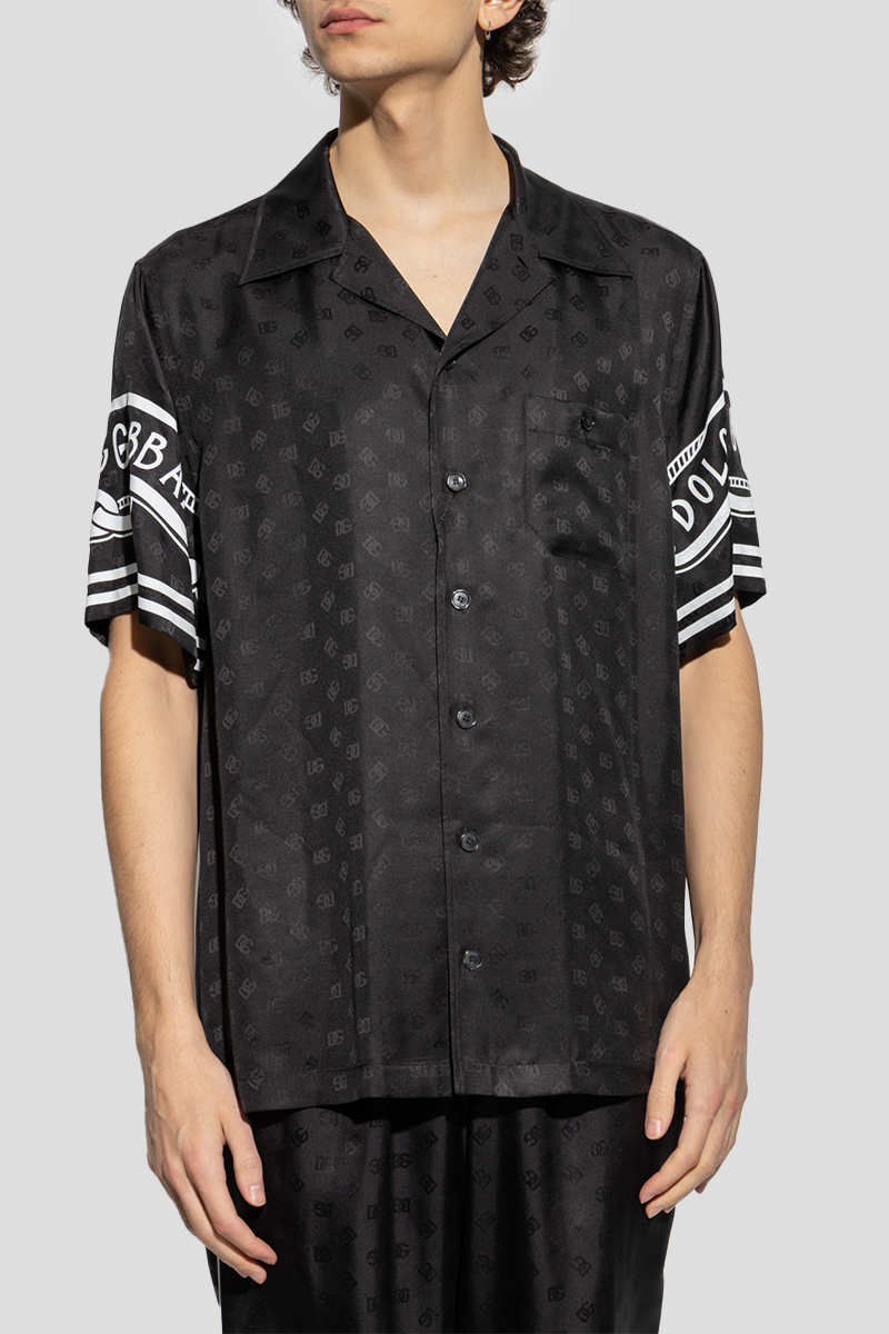 Ανδρικό Μαύρο Black Silk Shirt DOLCE&GABBANA