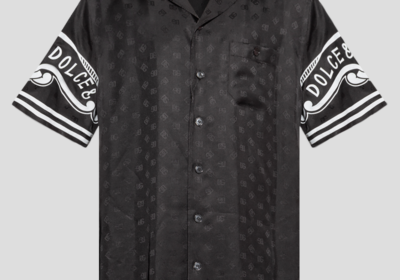 Ανδρικό-Μαύρο-Black-Silk-Shirt-With-Pocket-DOLCEGABBANA