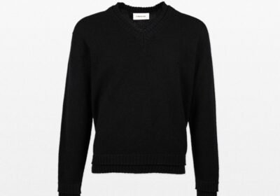 Ανδρικό-Μαύρο-Black-Sweater-With-V-ATOMO-FACTORY