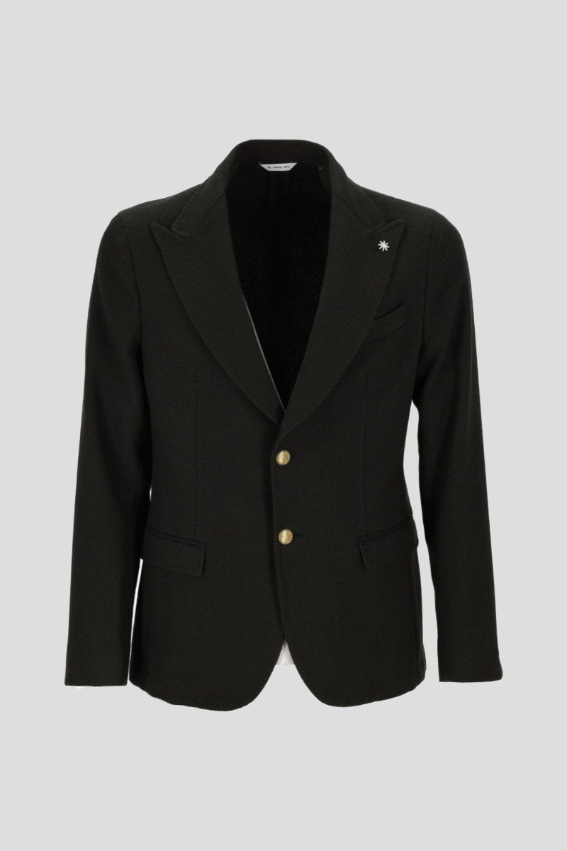 Ανδρικό-Μαύρο-Black-Wool-Blazer-MANUEL-RITZ