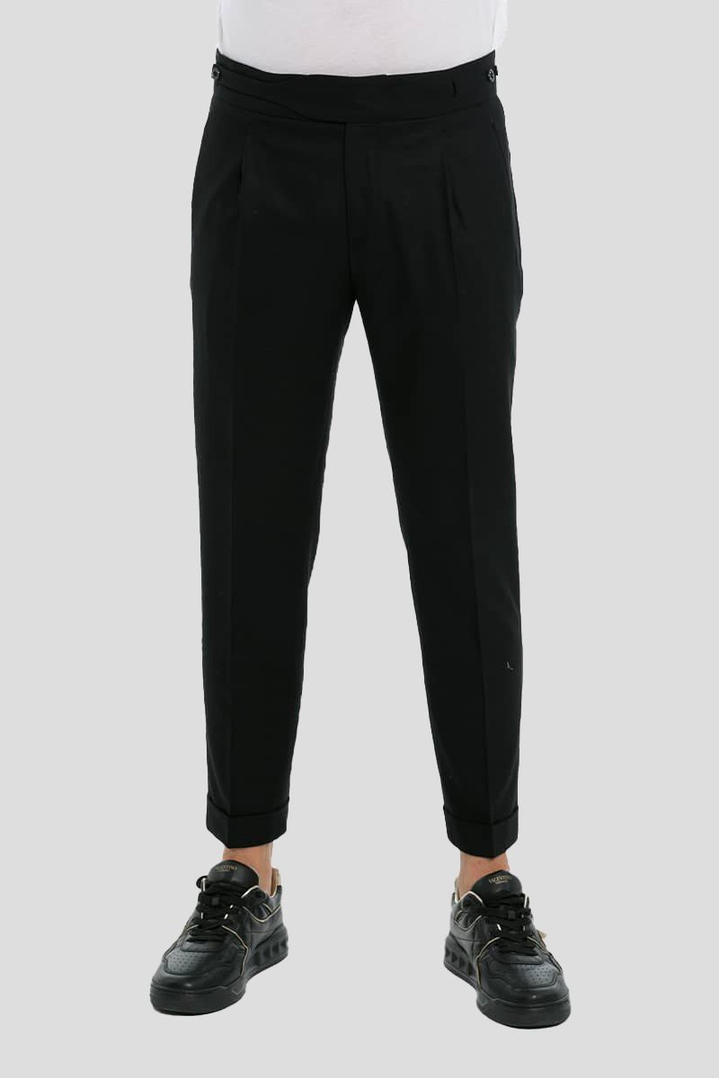 Ανδρικό-Μαύρο-Black-Wool-Pants-BERWICH