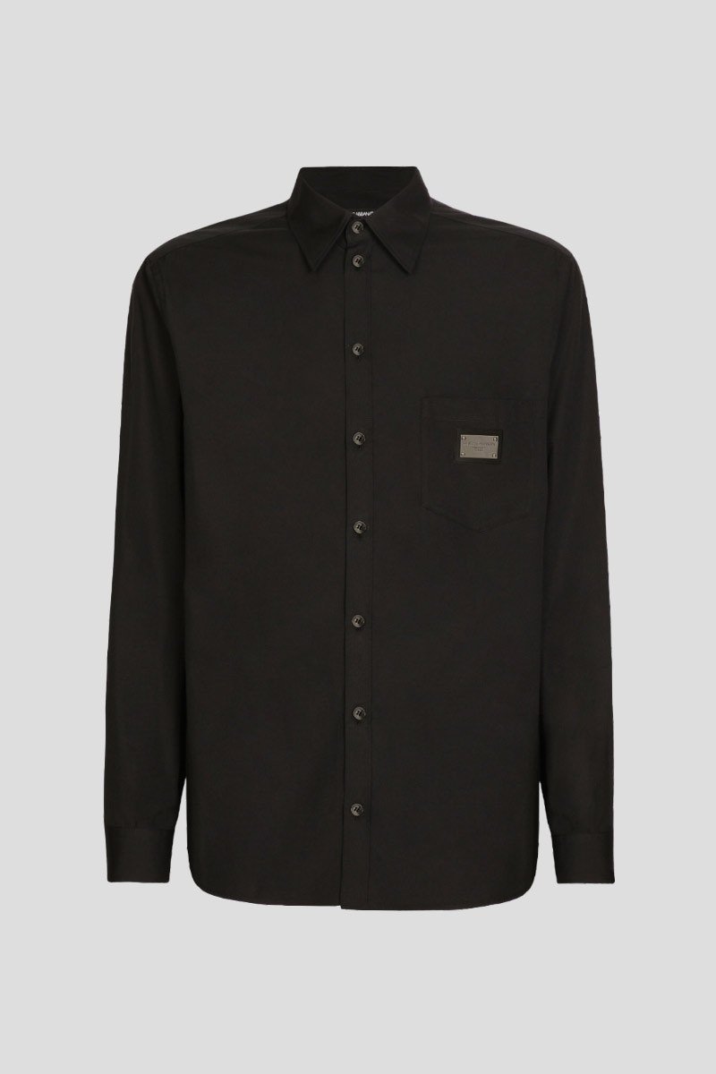 Ανδρικό-Μαύρο-Branded-Tag-Martini-Shirt-DOLCEGABBANA