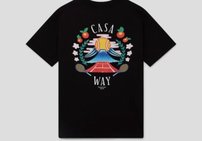 Ανδρικό-Μαύρο-Casa-Way-Mountain-Printed-T-Shirt-CASABLANCA