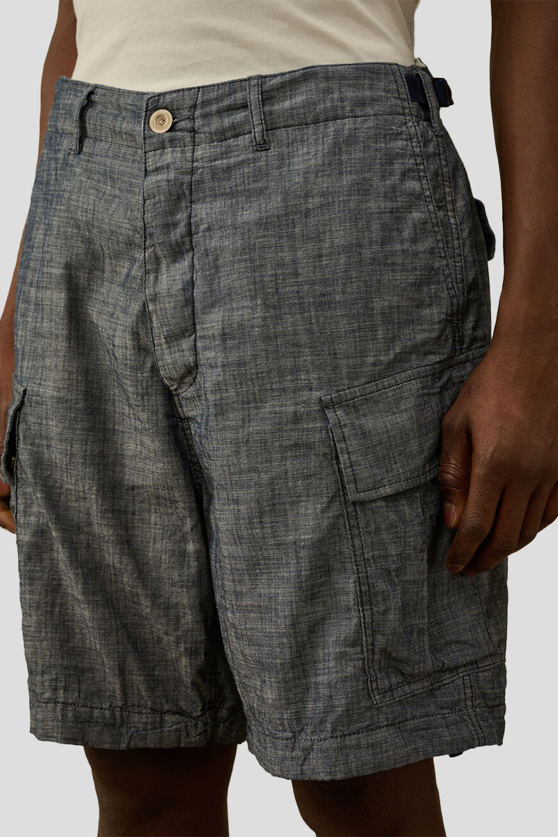 Ανδρικό Μαύρο Chambray Cargo Shorts C.P. COMPANY