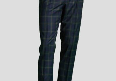 Ανδρικό-Μαύρο-Check-Pattern-Tailored-Pants-BERWICH