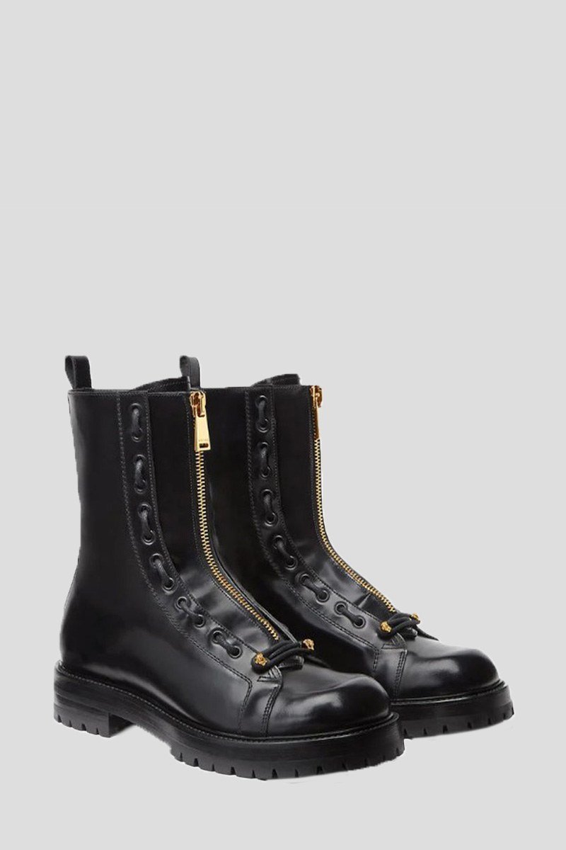 Ανδρικό Μαύρο Column Boots In VERSACE