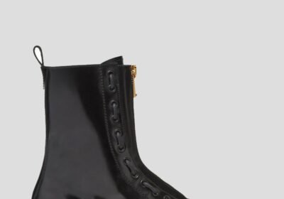Ανδρικό-Μαύρο-Column-Boots-In-Black-VERSACE