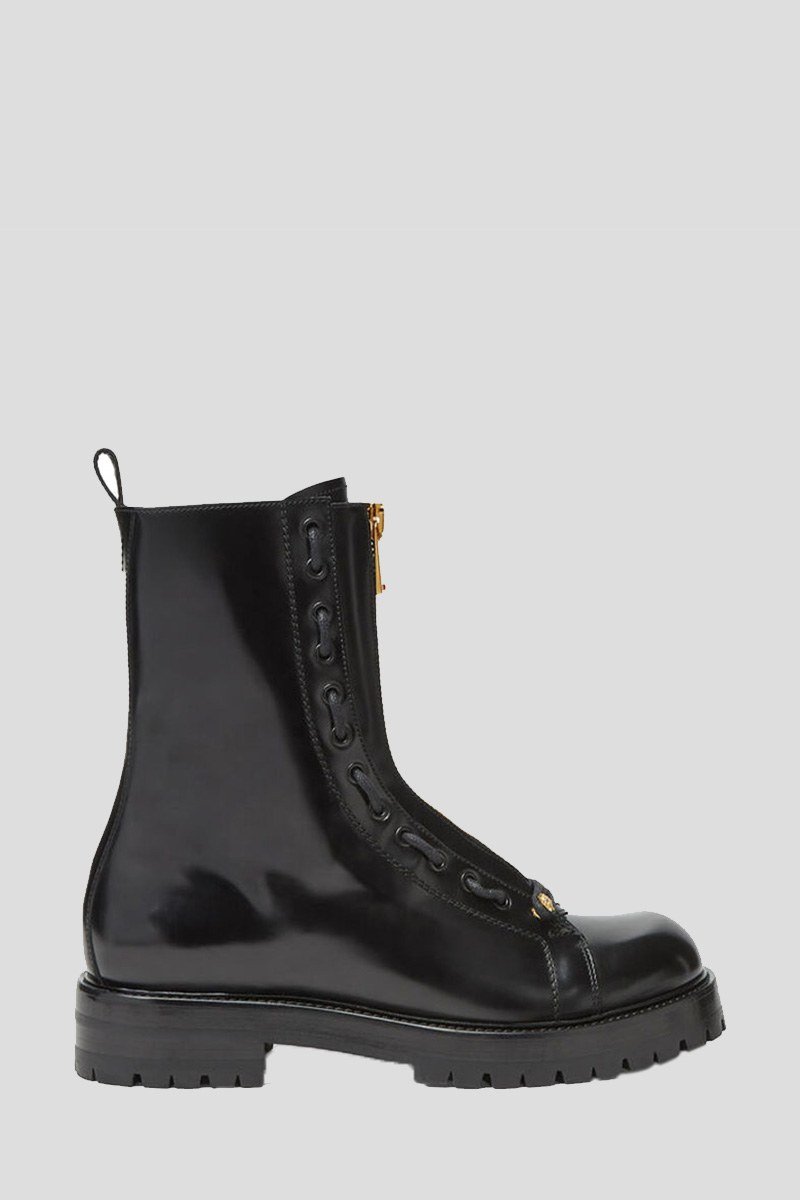 Ανδρικό-Μαύρο-Column-Boots-In-Black-VERSACE