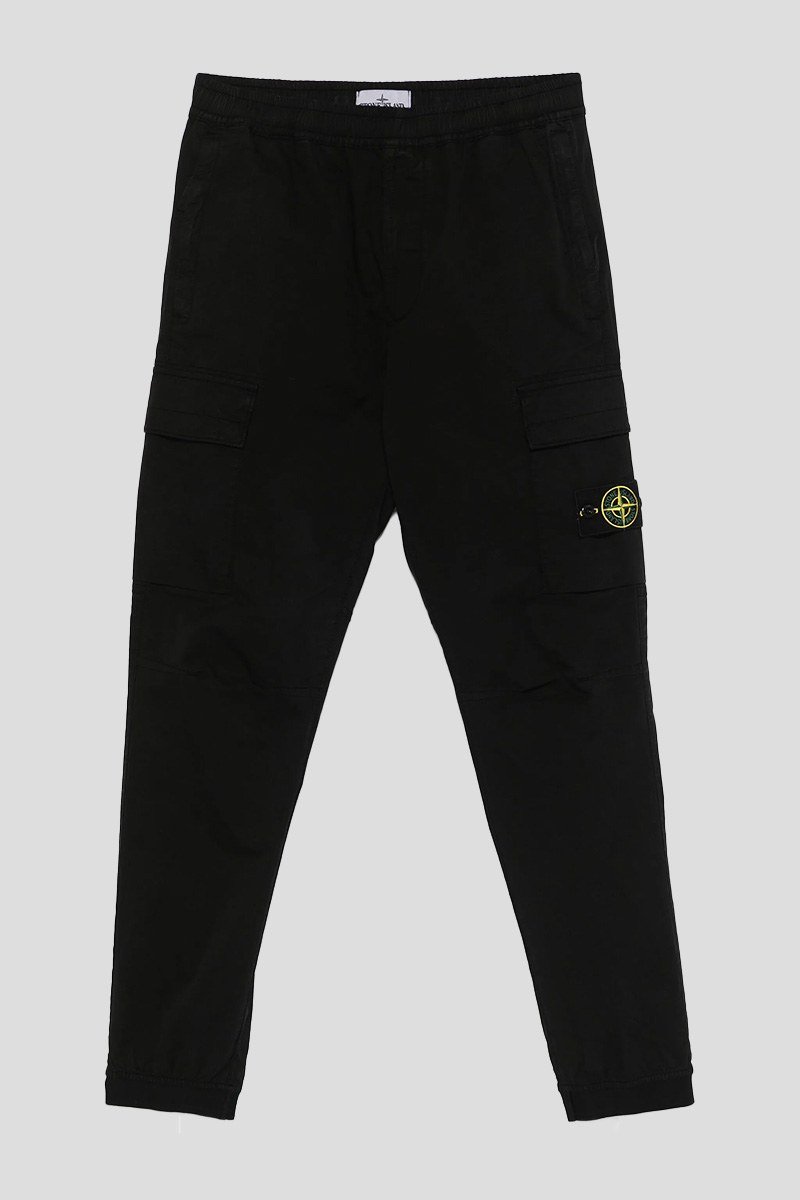 Ανδρικό-Μαύρο-Compass-badge-Cargo-Pants-STONE-ISLAND