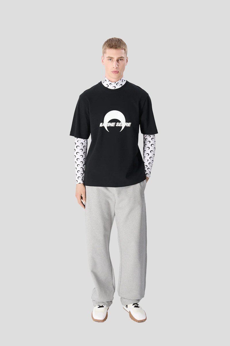 Ανδρικό Μαύρο Cotton Jersey Loose MARINE SERRE