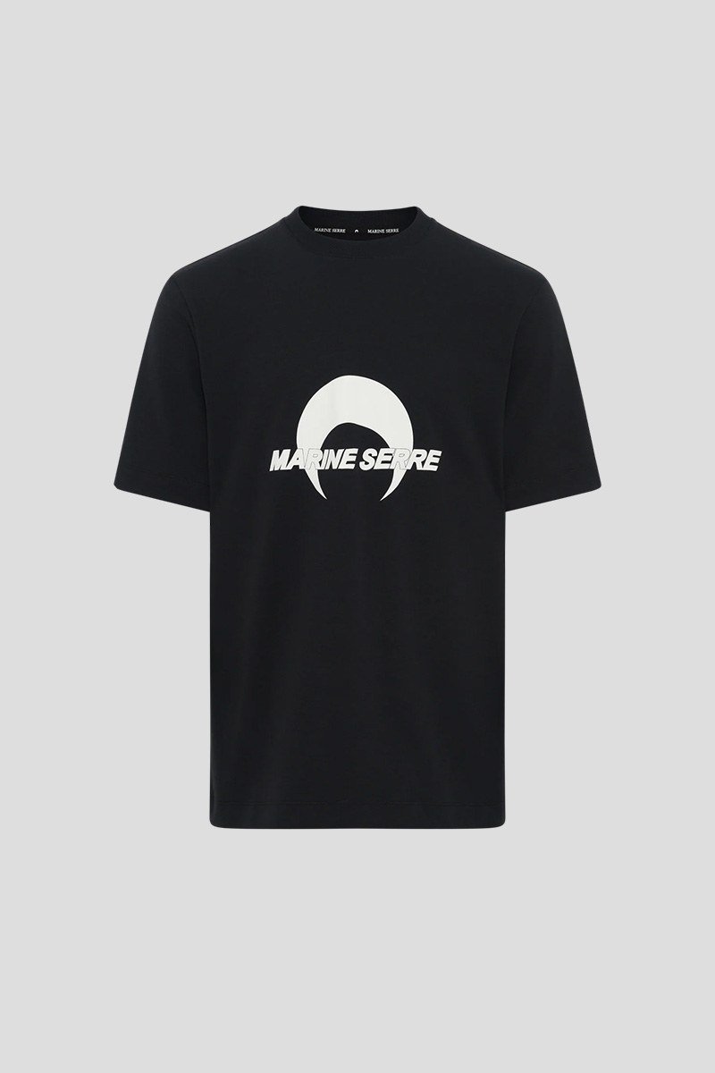 Ανδρικό-Μαύρο-Cotton-Jersey-Loose-Fit-T-Shirt-MARINE-SERRE