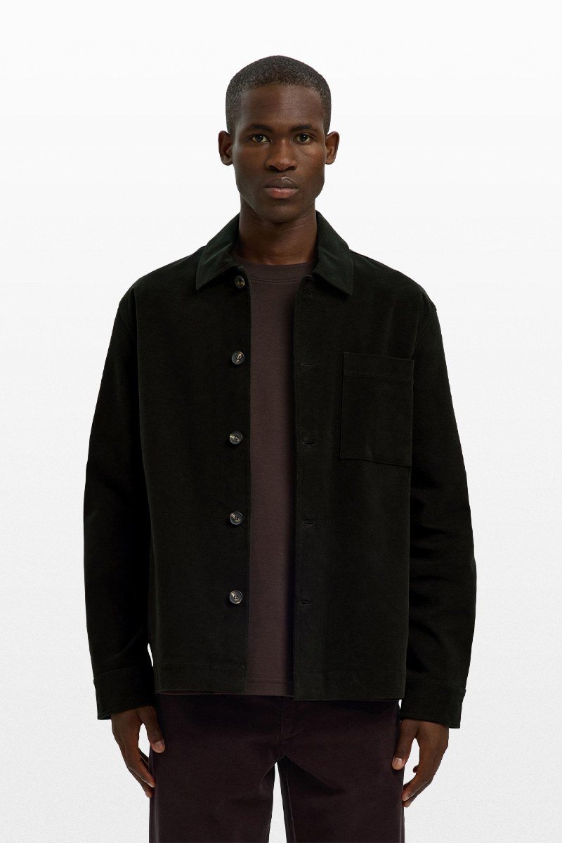 Ανδρικό Μαύρο Cotton Overshirt SELECTED SELECTED HOMME