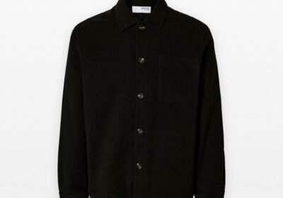 Ανδρικό-Μαύρο-Cotton-Overshirt-SELECTED-HOMME
