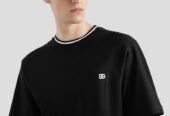 Ανδρικό Μαύρο Cotton Piqué T DOLCE&GABBANA