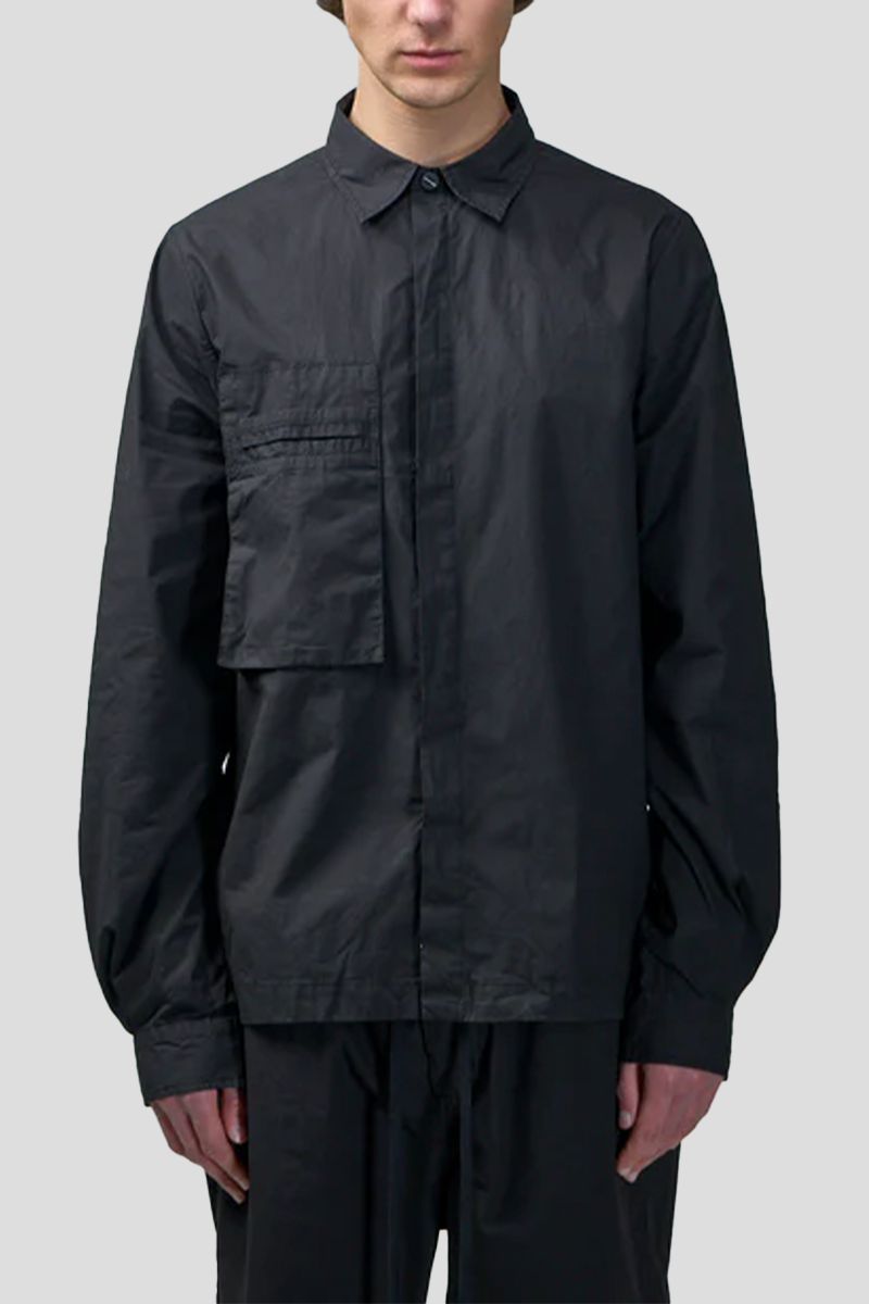 Ανδρικό-Μαύρο-Cotton-Shirt-THOM-KROM