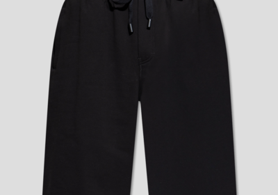 Ανδρικό-Μαύρο-Cotton-Shorts-With-Embossed-Logo-DOLCEGABBANA