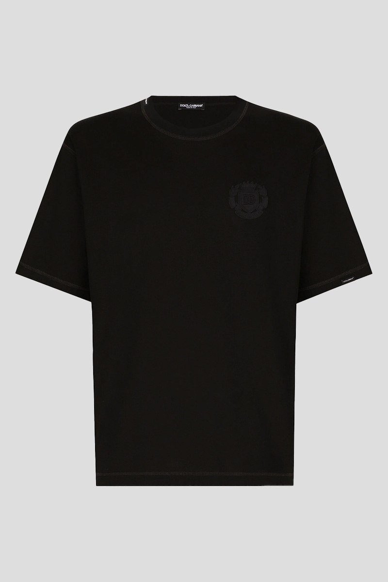 Ανδρικό Μαύρο Cotton T shirt DOLCE&GABBANA