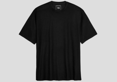 Ανδρικό-Μαύρο-Crew-Neck-Short-Sleeve-T-Shirt-Y-3