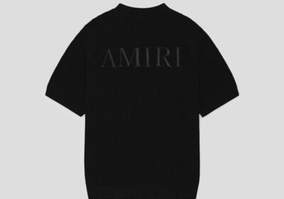Ανδρικό-Μαύρο-Crochet-Mesh-T-Shirt-AMIRI
