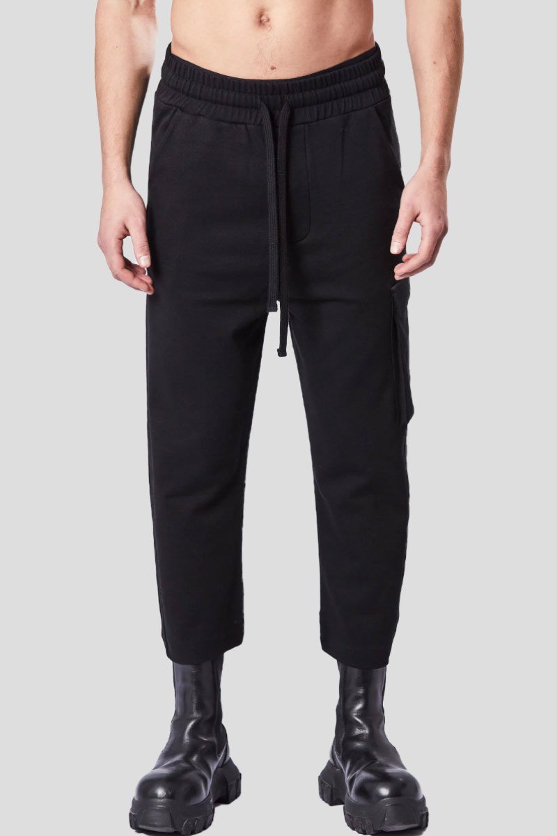 Ανδρικό-Μαύρο-Cropped-Croth-Trousers-In-Black-THOM-KROM