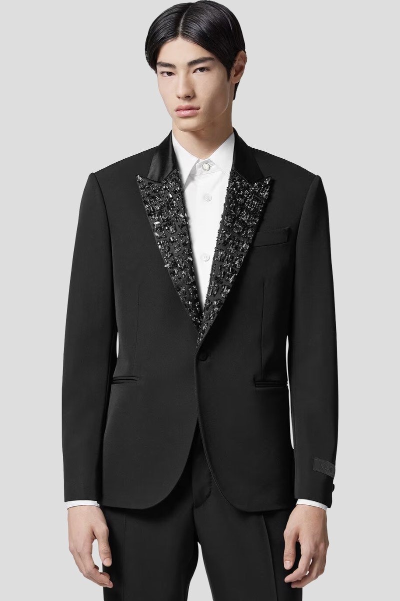 Ανδρικό Μαύρο Crystal Single Breasted VERSACE