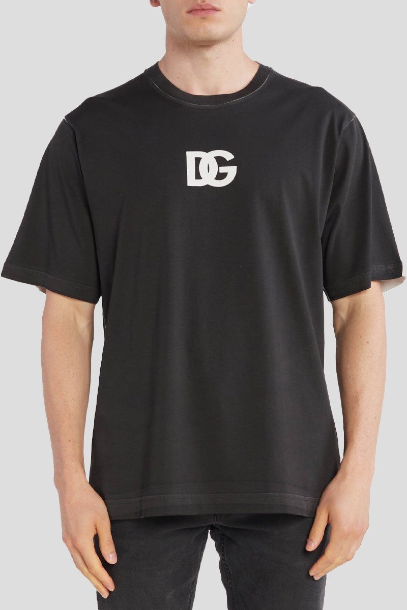 Ανδρικό Μαύρο DG Logo Print DOLCE&GABBANA