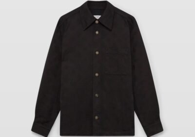 Ανδρικό-Μαύρο-Denim-Monogram-Overshirt-CASABLANCA