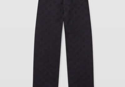 Ανδρικό-Μαύρο-Denim-Monogram-Straight-Leg-Jeans-CASABLANCA