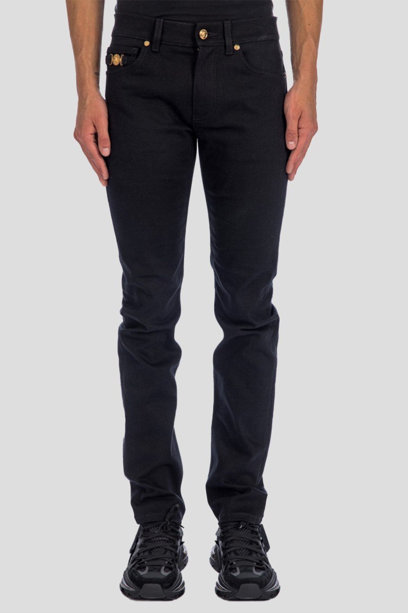 Ανδρικό-Μαύρο-Denim-Pants-VERSACE