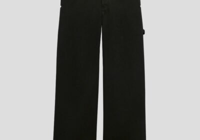 Ανδρικό-Μαύρο-Denim-baggy-pants-with-strap-COURREGES