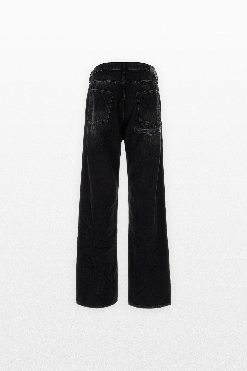 Ανδρικό Μαύρο Distressed Wide Leg BALENCIAGA