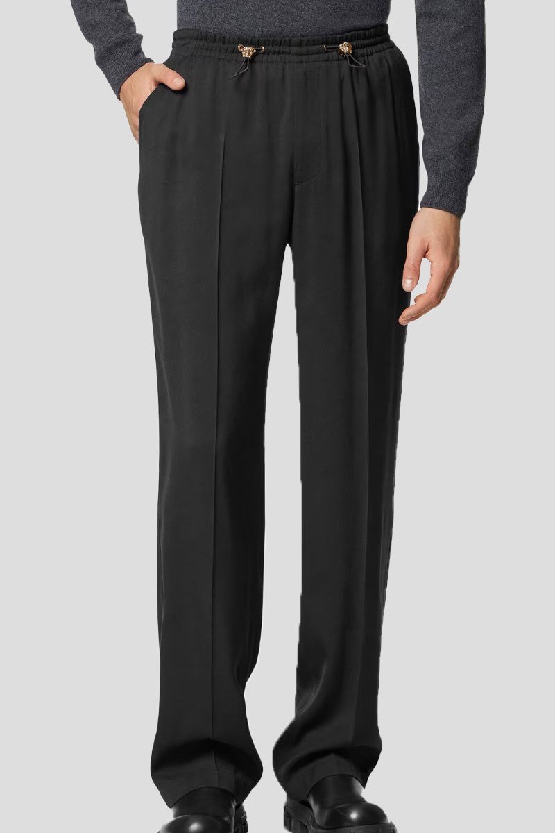 Ανδρικό Μαύρο Drawstring Pants In VERSACE