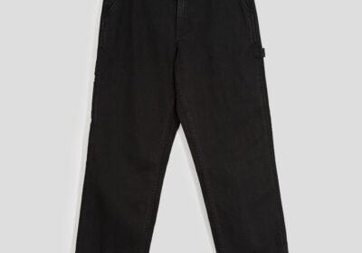 Ανδρικό-Μαύρο-Drill-Chore-Carpenter-Loose-Vintage-Wash-Pants-VANS