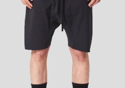 Ανδρικό-Μαύρο-Drop-Crotch-Shorts-Black-THOM-KROM
