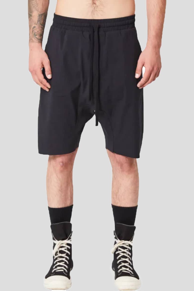 Ανδρικό-Μαύρο-Drop-Crotch-Shorts-Black-THOM-KROM