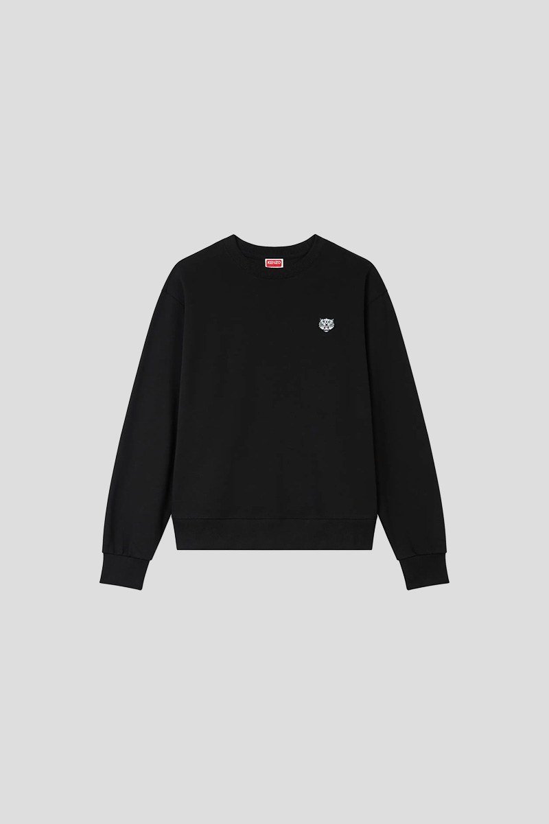 Ανδρικό-Μαύρο-Embroidered-Sweatshirt-In-Cotton-KENZO