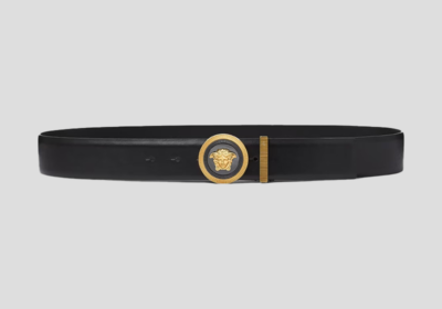 Ανδρικό-Μαύρο-Enamel-Medusa-Biggie-Leather-Belt-VERSACE