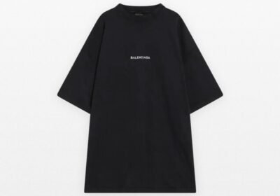 Ανδρικό-Μαύρο-Faded-Dry-Fleece-Uniform-Merch-T-Shirt-BALENCIAGA