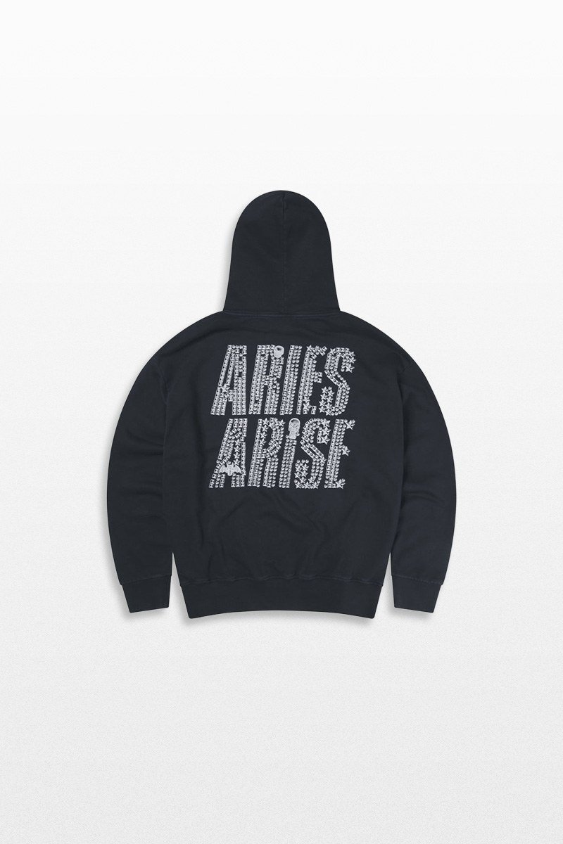 Ανδρικό Μαύρο Faded Studmeggedon Hoodie ARIES