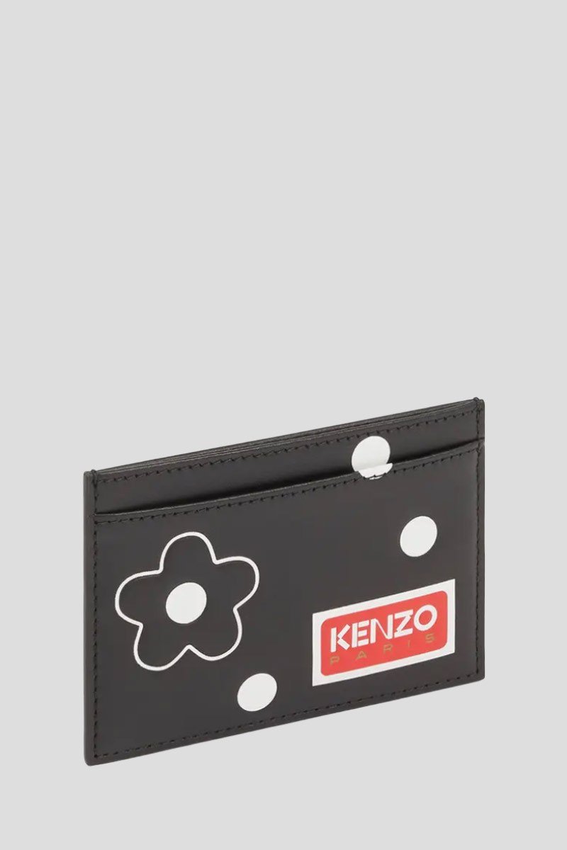 Ανδρικό Μαύρο Floral Print Leather KENZO