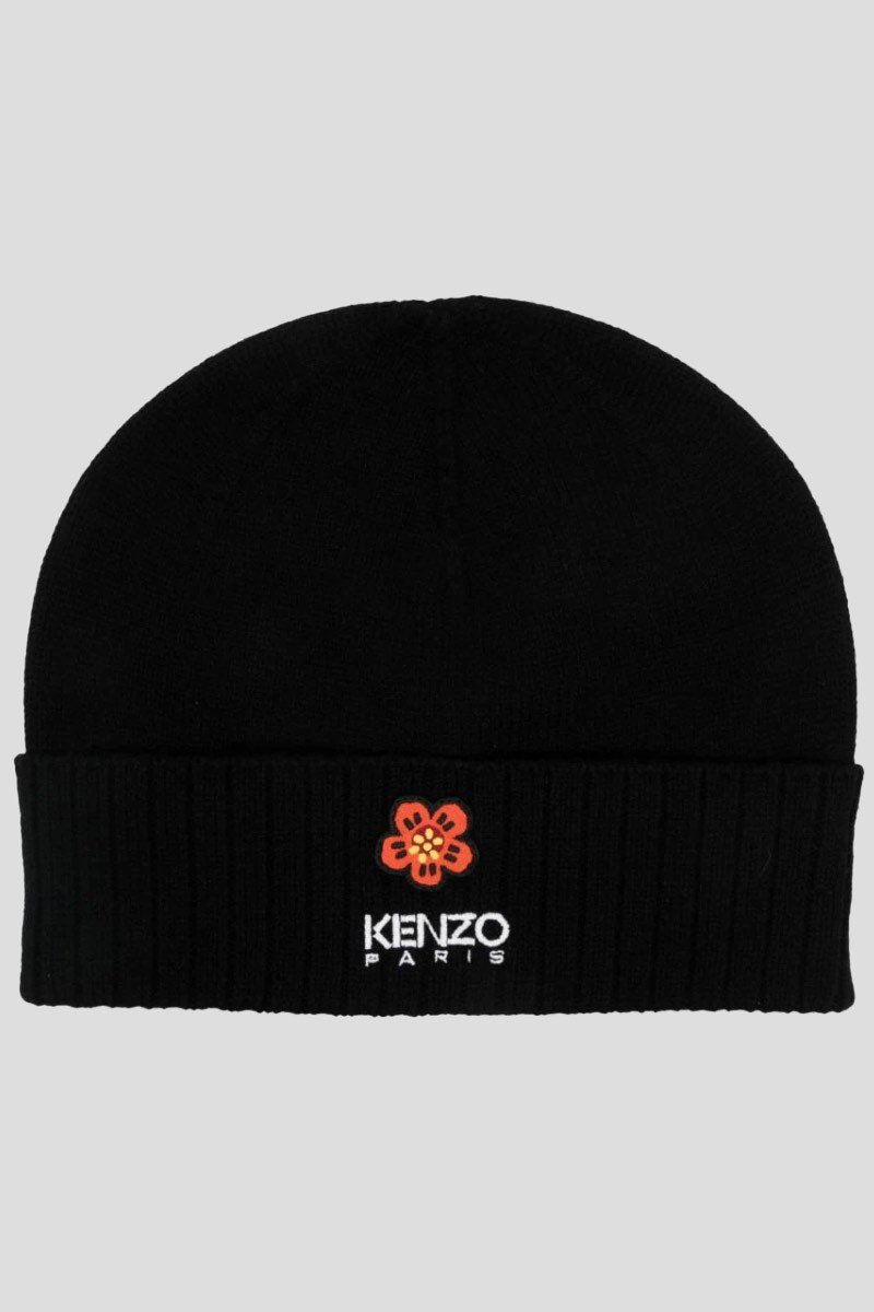 Ανδρικό Μαύρο Flower Wool Beanie KENZO