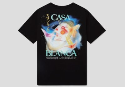 Ανδρικό-Μαύρο-Galactic-Connection-Short-Sleeve-T-Shirt-CASABLANCA