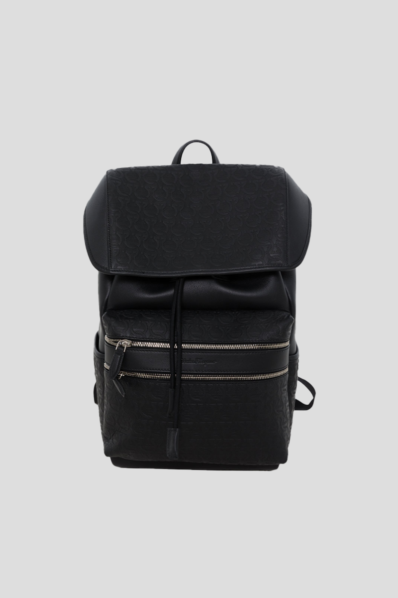 Ανδρικό-Μαύρο-Gancini-Backpack-SALVATORE-FERRAGAMO