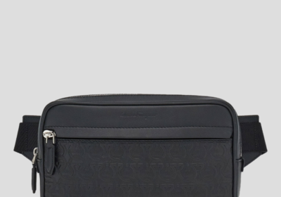Ανδρικό-Μαύρο-Gancini-Waist-Bag-In-Black-SALVATORE-FERRAGAMO