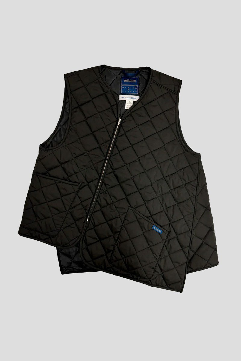 Ανδρικό-Μαύρο-Gilet-A-Taglio-Diagonale-COMME-DES-GARCONS-PLAY