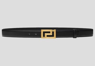 Ανδρικό-Μαύρο-Greca-Leather-Belt-VERSACE