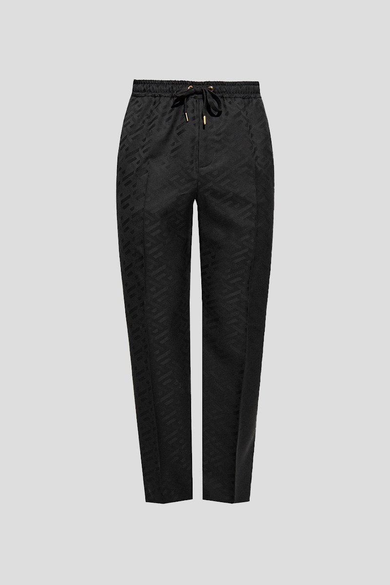 Ανδρικό-Μαύρο-Greca-Pattern-Trousers-VERSACE