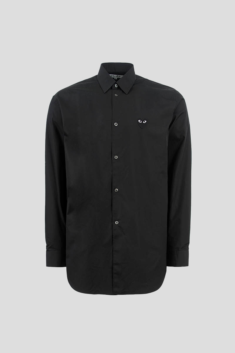 Ανδρικό-Μαύρο-Heart-Logo-Shirt-in-Black-COMME-DES-GARCONS-PLAY