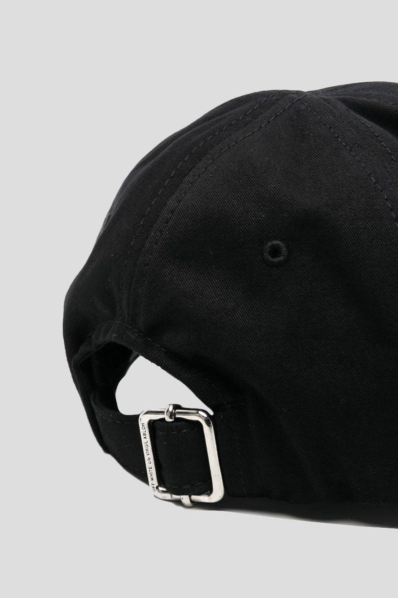 Ανδρικό Μαύρο Helvetica Baseball Cap OFF-WHITE