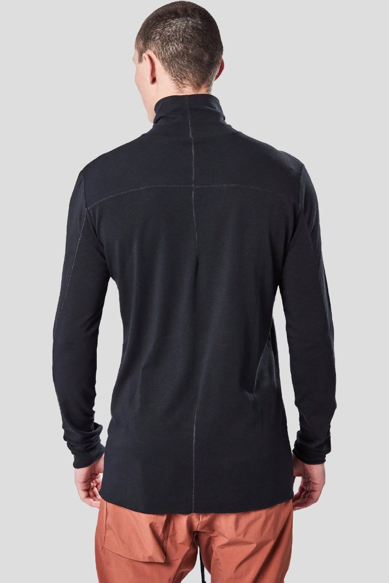 Ανδρικό Μαύρο High Collar Long THOM KROM